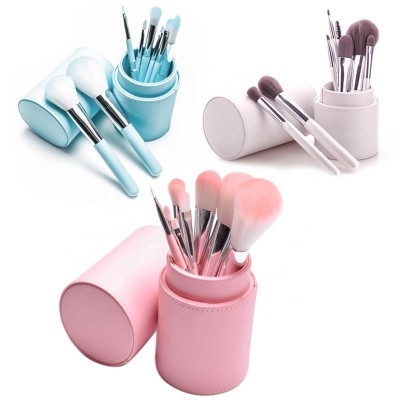 8Pcs Pink Colorful Travel Luxury Professional Brush with PU Case Kit Cosmetic Make Up Makeup Brush Set