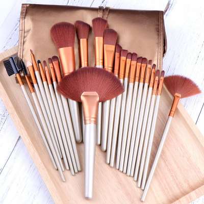 24pcs Professional Makeup Brushes Set Powder Foundation Eyeshadow Blending Brush Makeup Artist Brush Beauty Tool with PU Bag