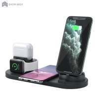 4 in 1 Wireless Charging Dock, Desk Charger Organizer Desktop Wireless Charging Station for Multiple Devices Compatible with Air